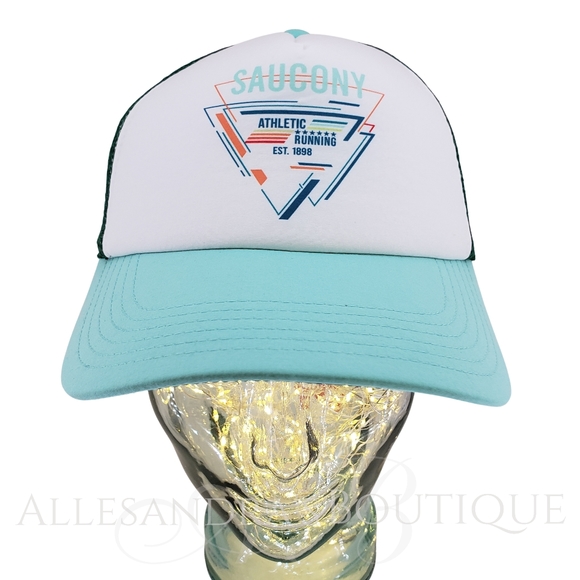 Saucony Hat Cap Trucker Snapback Hat Foamie Mesh Back Athleisure Sporty Outdoor - Picture 1 of 5